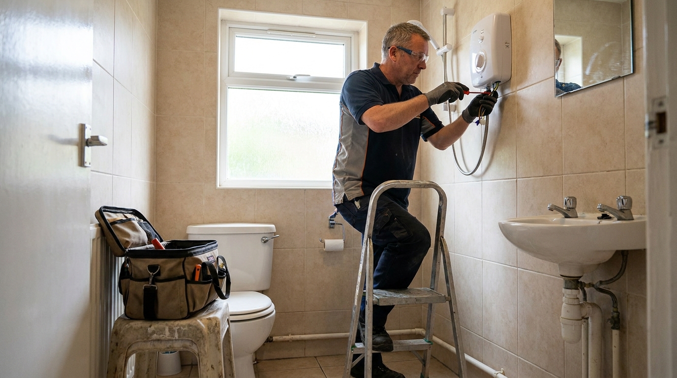 Eletricista instalando chuveiro em Campos dos Goytacazes‑RJ