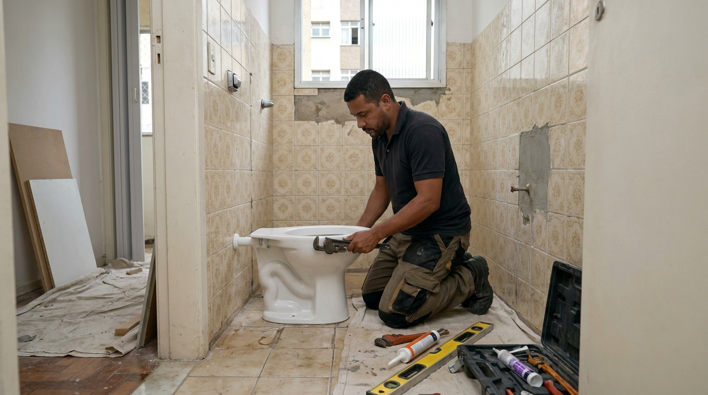 Instalação de vaso sanitário profissional em Campos dos Goytacazes‑RJ