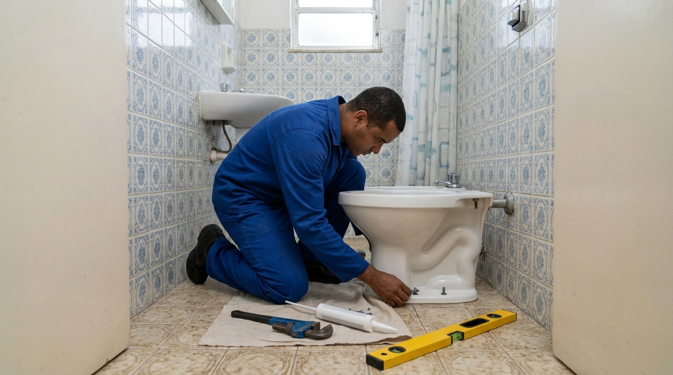 Instalação de vaso sanitário residencial em Campos dos Goytacazes‑RJ